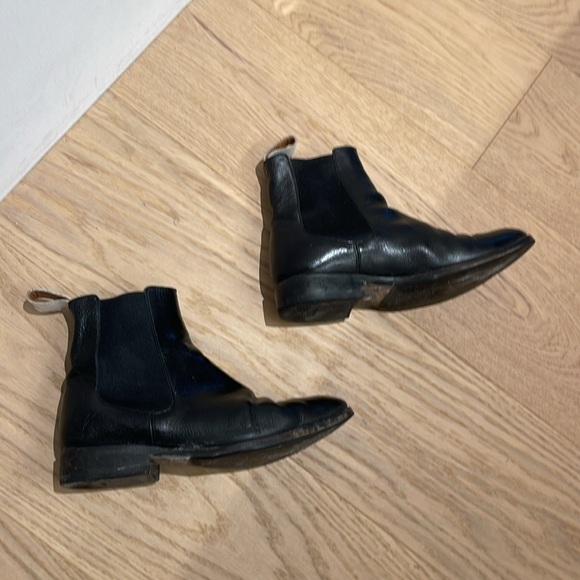 John Fluevog x Gravity Pope black Chelsea boots with white tab size 7/37 - Picture 3 of 7